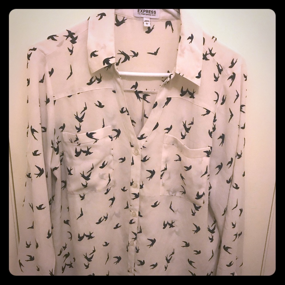 Express - The Portofino Shirt w/ birds